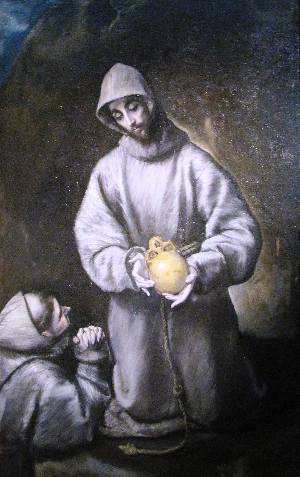 San_Francisco_y_Fray_León_meditando_sobre_la_muerte,_de_El_Greco